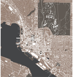 Map City San Diego California Usa