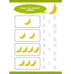 Preschool Counting Learn Worksheet Tracing Vector Image Preschool Counting Learn Worksheet Tracing Vector Image