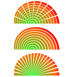 Radial Elements With Spectrum Fill Set Of 3