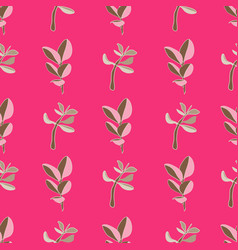 Fuscia Foliage Repeat Pattern Seamless