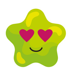 Isolated Happy Cute Star Shape Emoji