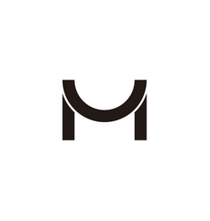 Letter Mu Um M U Outline Geometric Symbol Simple