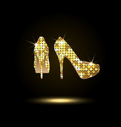 Luxury Gold High-heeled Shoes