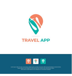 Modern Travel Agency Logo Design With Point Map