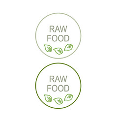 Raw Food Natural Circle Badges