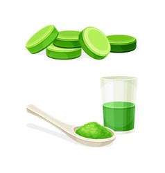 Spirulina Dietary Supplement Set Powder