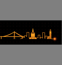 Oakland Light Streak Skyline Profile