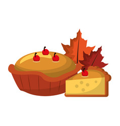 Thanksgiving Day Food Cartoons Isolated