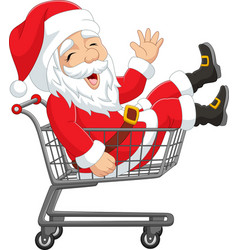 Cartoon Happy Santa Claus Sitting