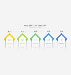 Five Section Infographic Diagram