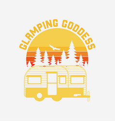 Funny Glamping Shirt Goddess Camping Gift