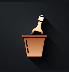 Gold Bottle Champagne In An Ice Bucket Icon