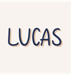 Name Lucas In Flat Style