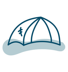 Old Bivy Tent On A White Background