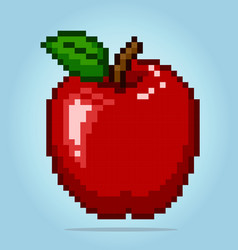 8 Bit Pixel Art Apple Fruit Pixels For Games