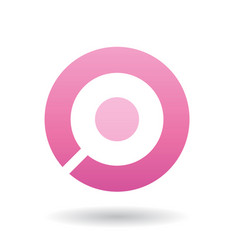 Bold Magenta Icon For Letter O