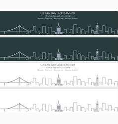 Oakland Single Line Skyline Profile Banner