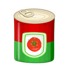 Tomato Tin Can Isolated On White Background