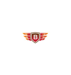 Initial letter b with wings logo Royalty Free Vector Image