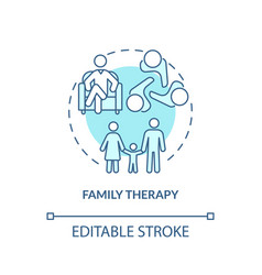 Family Therapy Turquoise Concept Icon