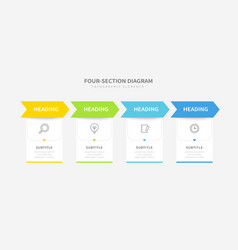 Four Section Diagram Infographics