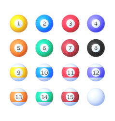 Realistic 3d Ball Billiard Set For Game Background