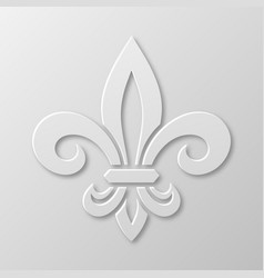 Realistic Paper 3d Fleur De Lis Closeup On