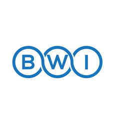 Bwi Letter Logo Design On White Background