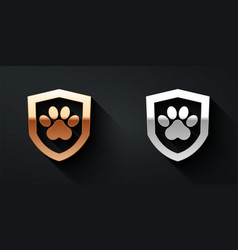 Gold And Silver Animal Health Insurance Icon