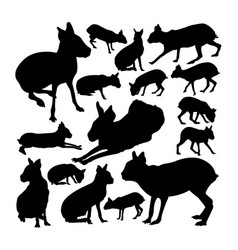 Patagonian Mara Animal Silhouettes