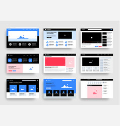 Website Wireframe Web Landing Page Templates