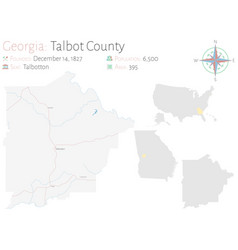 Map Talbot County In Georgia