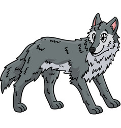 Mother Wolf Cartoon Colored Clipart