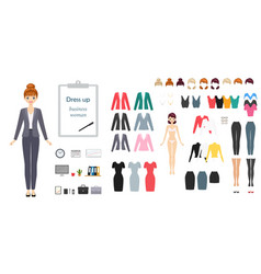 Young Pretty Business Woman Dress Up Paper Doll