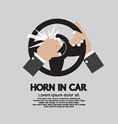 Man Honking The Horn In A Car