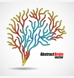 Abstract Colorful Brain With Lines