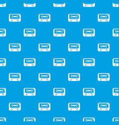 Cassete Tape Pattern Seamless Blue