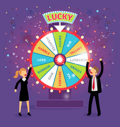 Financial Wheel Of Fortune Business Concept