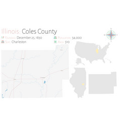 Map Of Coles County In Illinois