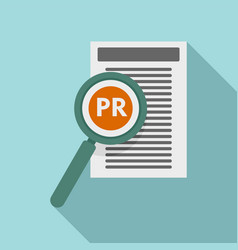 Pr Specialist Paper Icon Flat Style