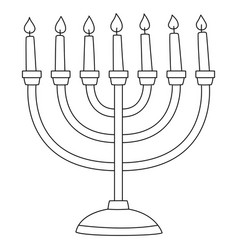 Hanukkah Isolated Coloring Page For Kids