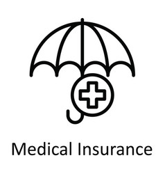 Medical Insurance Outline Icon Design Illu