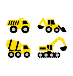 Set Construction Vehicle Isolated