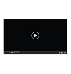 Video player user interface screen template Vector Image