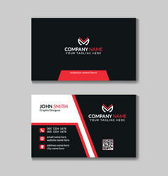 Corporate Red And Black Business Card Design