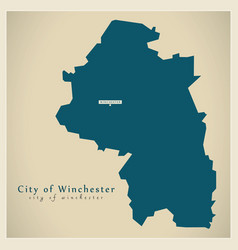 Modern Map - City Of Winchester District Uk