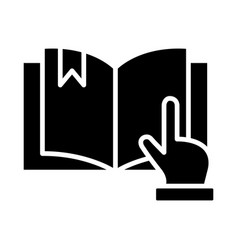 Book Reading Glyph Icon For Personal And