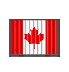 Cargo Container Canada Flag