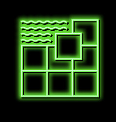 Ceramic Tile Neon Glow Icon