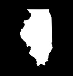 Illinois Map Shape United States Of America Flat